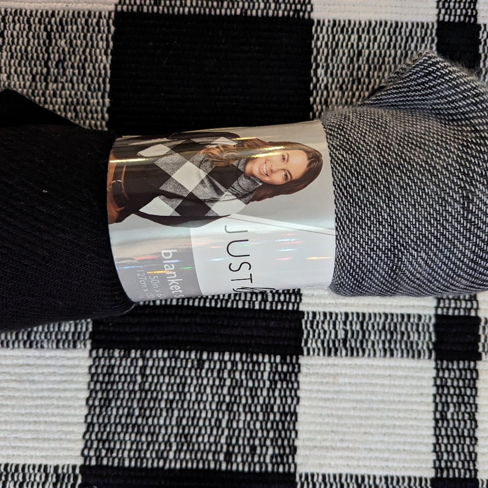 Just be black and white blanket scarf NWT